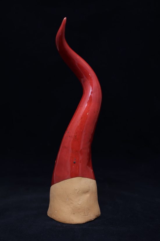 Di Virgilio 1839 - San Gregorio Armeno - corno rosso smaltato basico - cm30