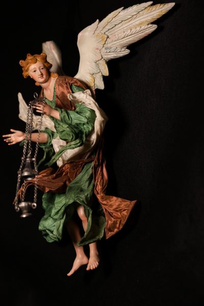 Angelo con testa in terracotta - 35 cm
